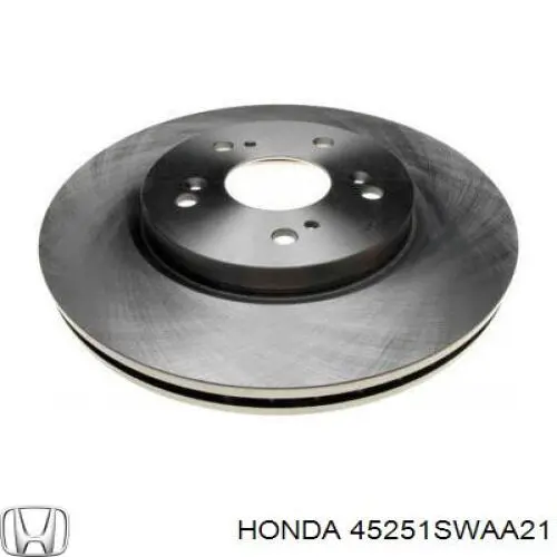 Передние тормозные диски 45251SWAA21 Honda