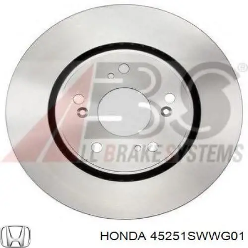 Disco do freio dianteiro Honda 45251SWWG01 preço, a partir de 223,64 USD