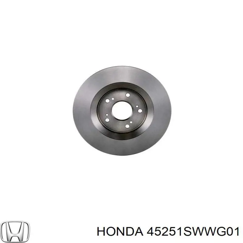 Disco do freio dianteiro 45251SWWG01 Honda