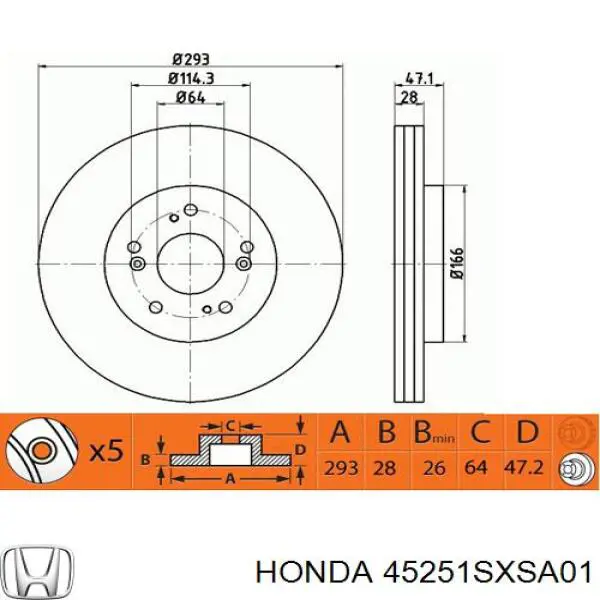  45251SXSA01 Honda