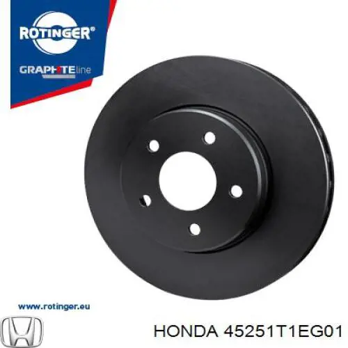 Передние тормозные диски 45251T1EG01 Honda
