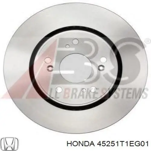 Передние тормозные диски 45251T1EG01 Honda