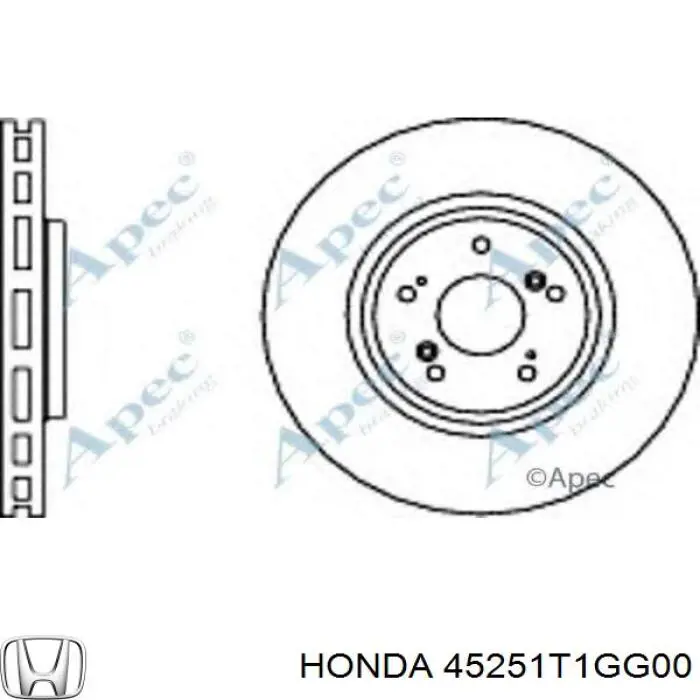 45251T1GG00 Honda тормозные диски
