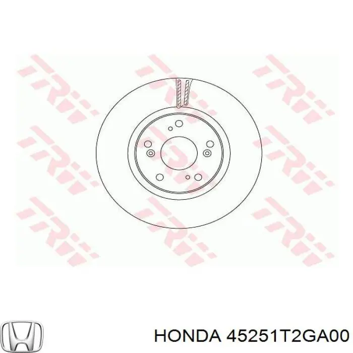 Тормоз дисковый передний Honda 45251T2GA00 цена, от 62.79 USD