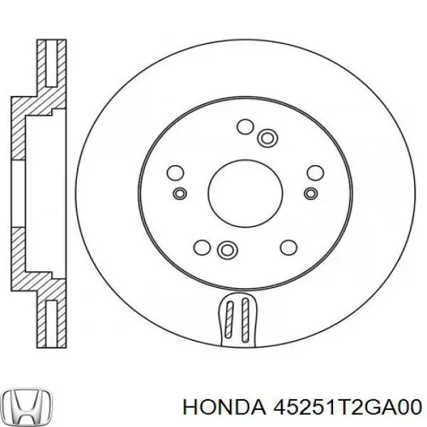 Купить 45251T2GA00 Honda Ротор тормозной