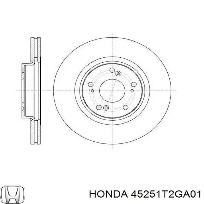 45251T2GA01 Honda тормозные диски