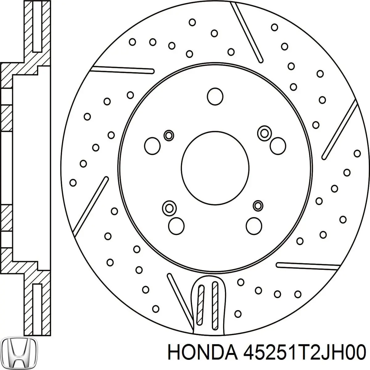 45251T2JH00 Honda disco do freio dianteiro