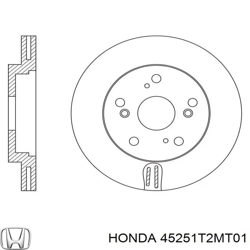 Тормоз дисковый передний Honda 45251T2MT01 цена, от 62.14 USD