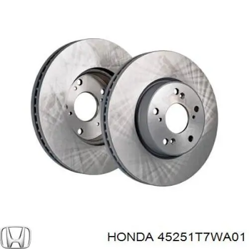 Передние тормозные диски 45251T7WA01 Honda