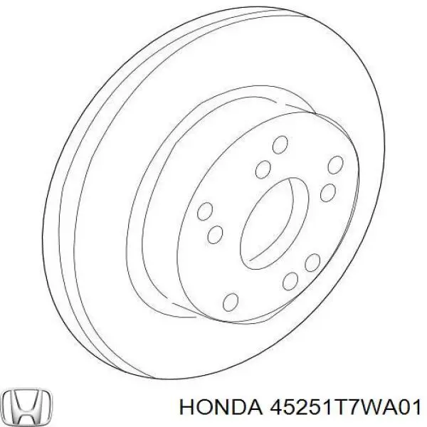 Тормоз дисковый передний Honda 45251T7WA01 цена, от 64.74 USD