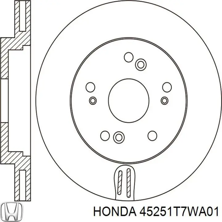 45251T7WA01 Honda Диск тормозной передний