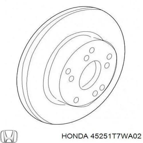 Купить 45251T7WA02 Honda Ротор тормозной