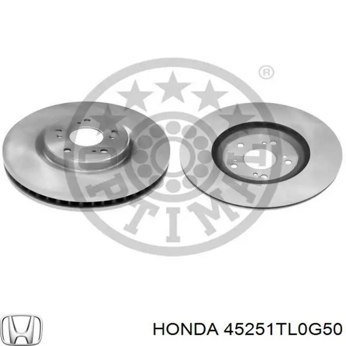 Передний тормозной диск Honda 45251TL0G50