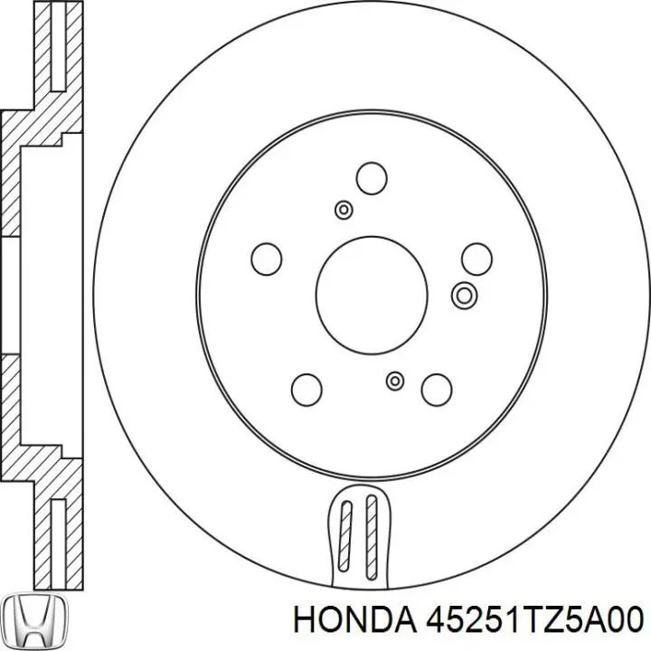 45251TZ5A00 Honda диск тормозной передний
