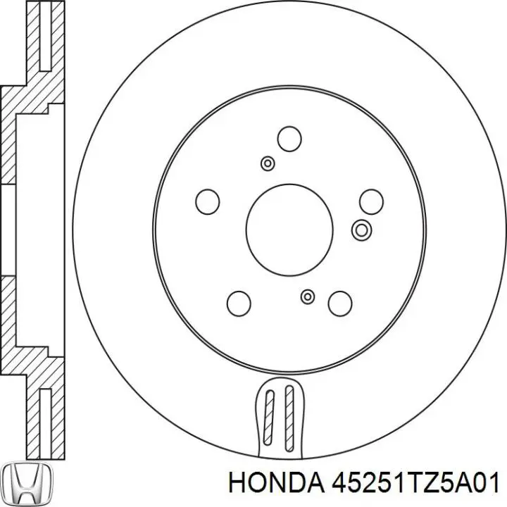45251TZ5A01 Honda диск тормозной передний