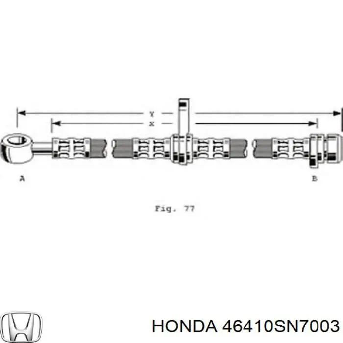 Купить 46410SN7003 Honda Шланг тормозной передний, правый