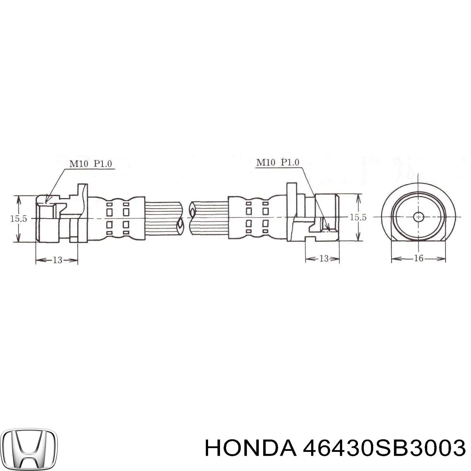 Тормозной шланг задний Honda 46430SB3003 цена, от 9.04 USD