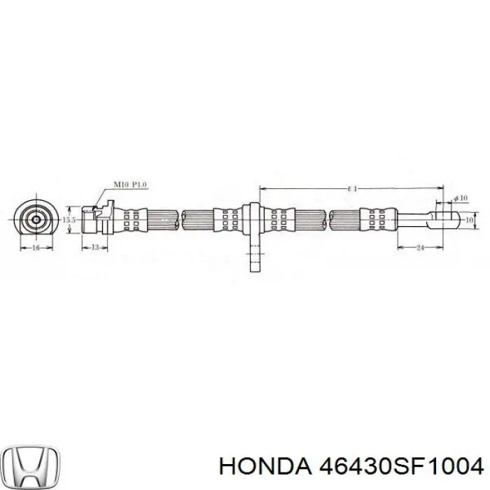 46430SF1004 Honda шланг тормозной задний