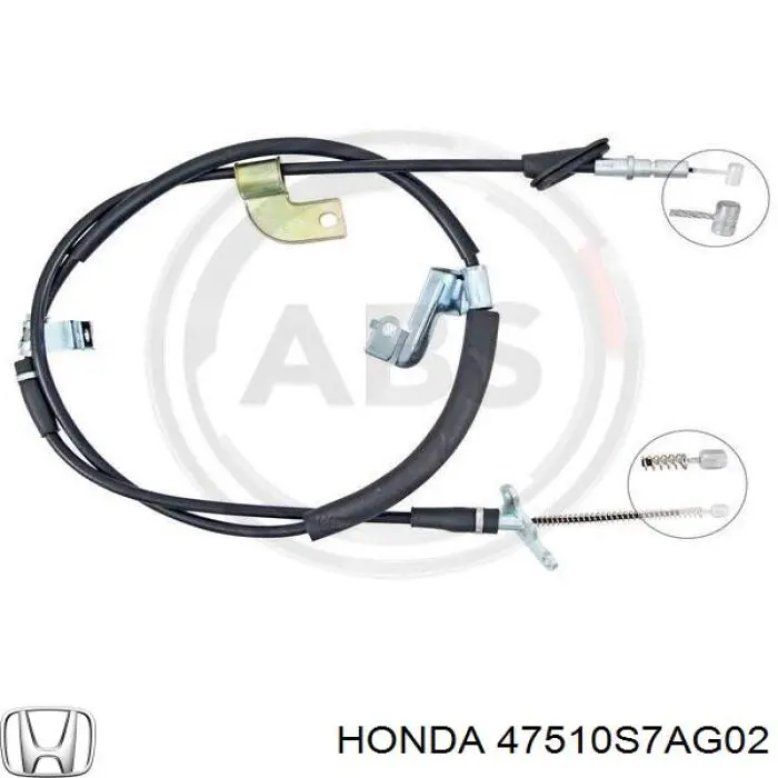 Cabo do freio de estacionamento traseiro direito para Honda STREAM (RN)