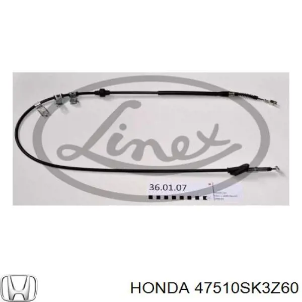 Cable de freno de mano trasero derecho 47510SK3Z60 Honda