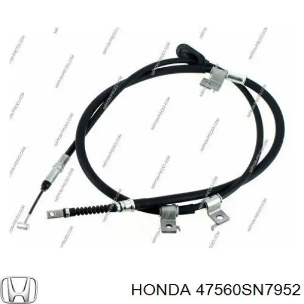 Cable de freno de mano trasero izquierdo 47560SN7952 Honda