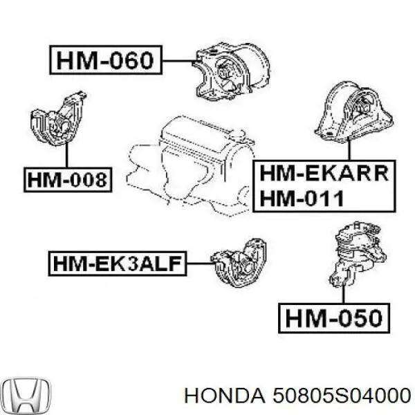 Купить 50805S04000 Honda Правая опора двигателя