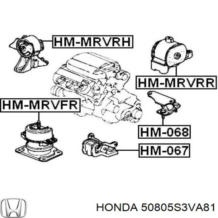 50805S3VA81 Honda подушка (опора двигателя левая передняя)