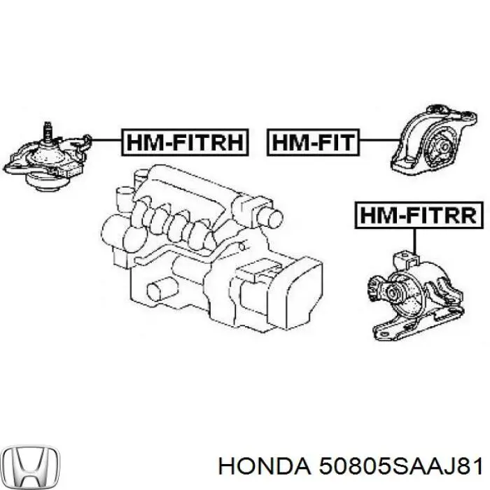 50805SAAJ81 Honda Опора КПП