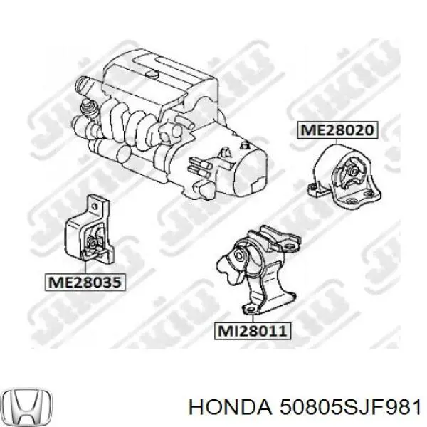 Soporte motor izquierdo 50805SJF981 Honda/Acura