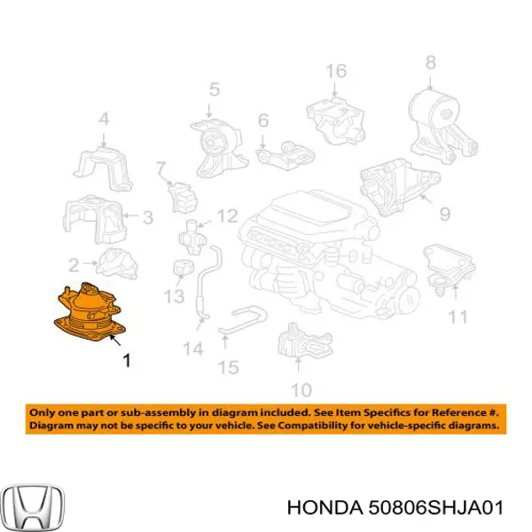 50806SHJA01 Honda 