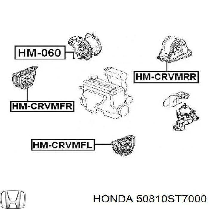 50810ST7000 Honda Задняя подушка двигателя