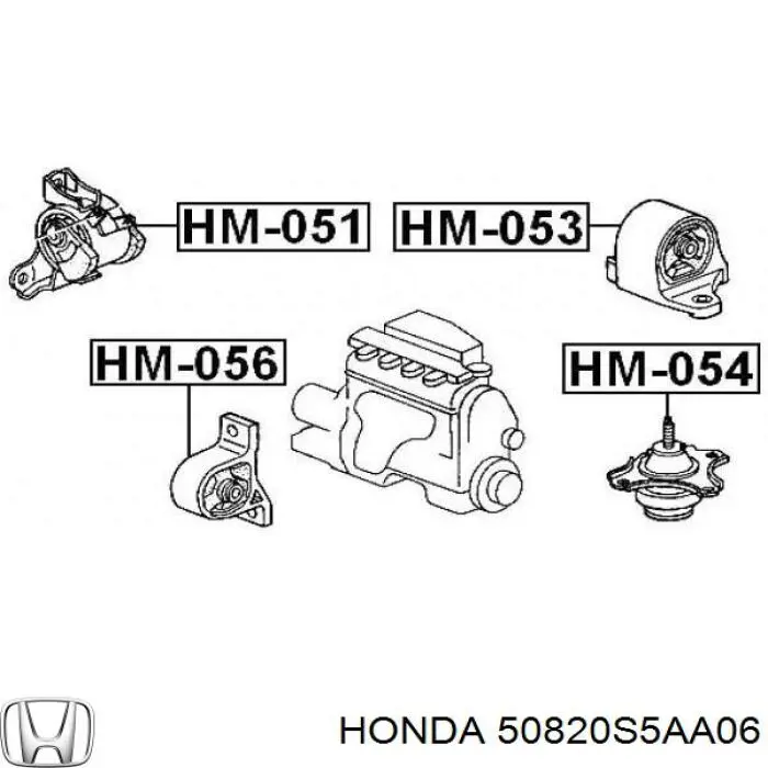 Гидроопора двигателя левая Honda 50820S7C013 цена, от 21.50 USD