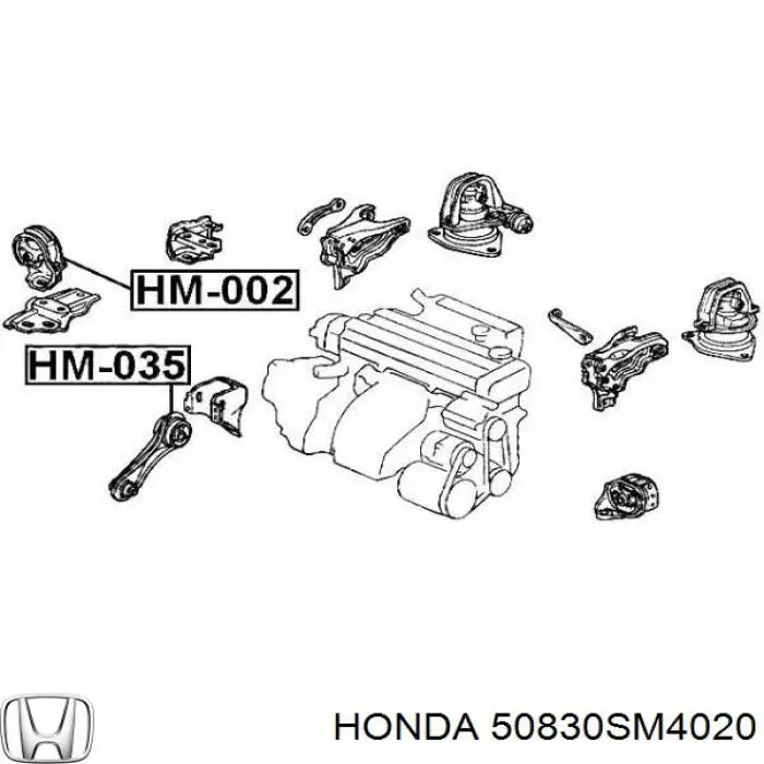50830SM4020 Honda подушка (опора двигателя передняя)