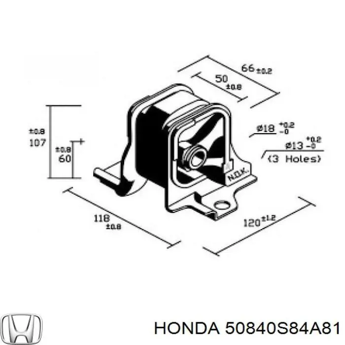 Передняя опора двигателя 50840S84A81 Honda