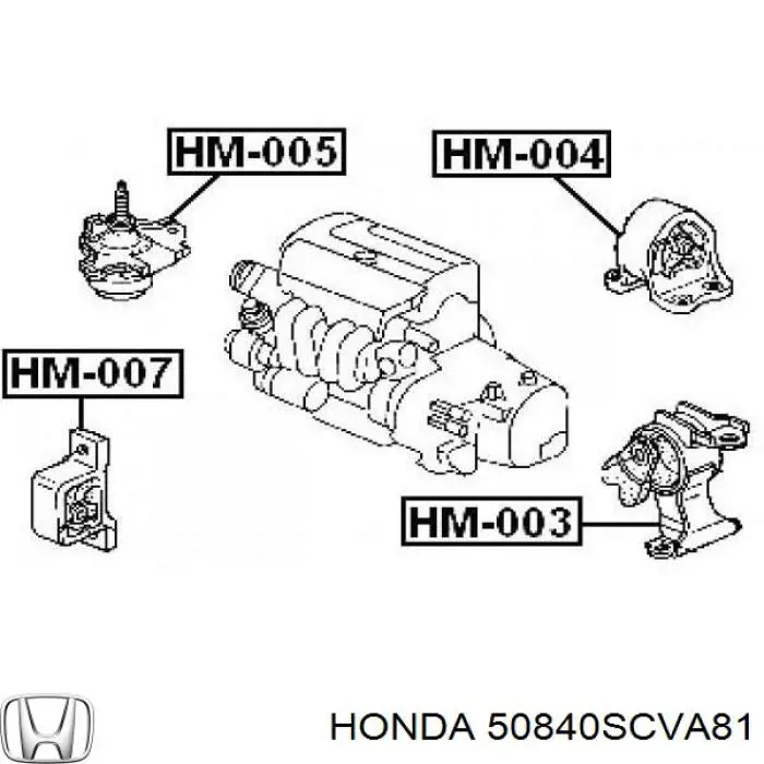 Soporte motor delantero 50840SCVA81 Honda/Acura