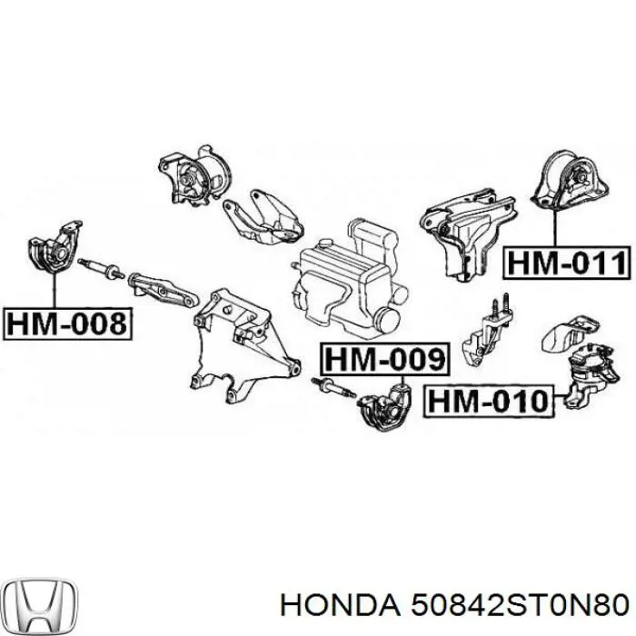 50842ST0N80 Honda Подушка (опора) двигателя левая нижняя