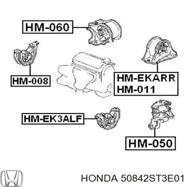 Подушка (опора) двигателя левая передняя Honda 50842ST3E01 цена, от 11.06 USD