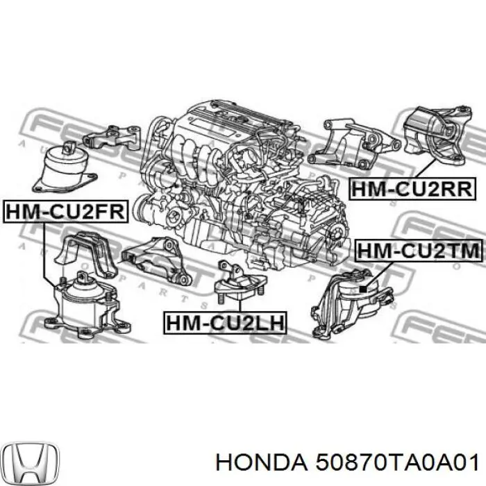 Подушка (опора) двигателя левая верхняя Honda 50870TA0A01