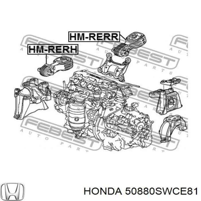 Купить 50880SWCE81 Honda Подушка (опора) двигателя правая верхняя