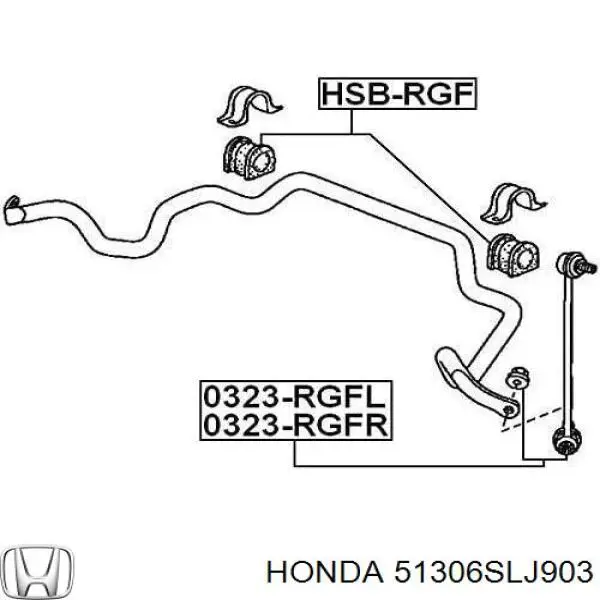 Втулка стабилизатора переднего 51306SLJ903 Honda