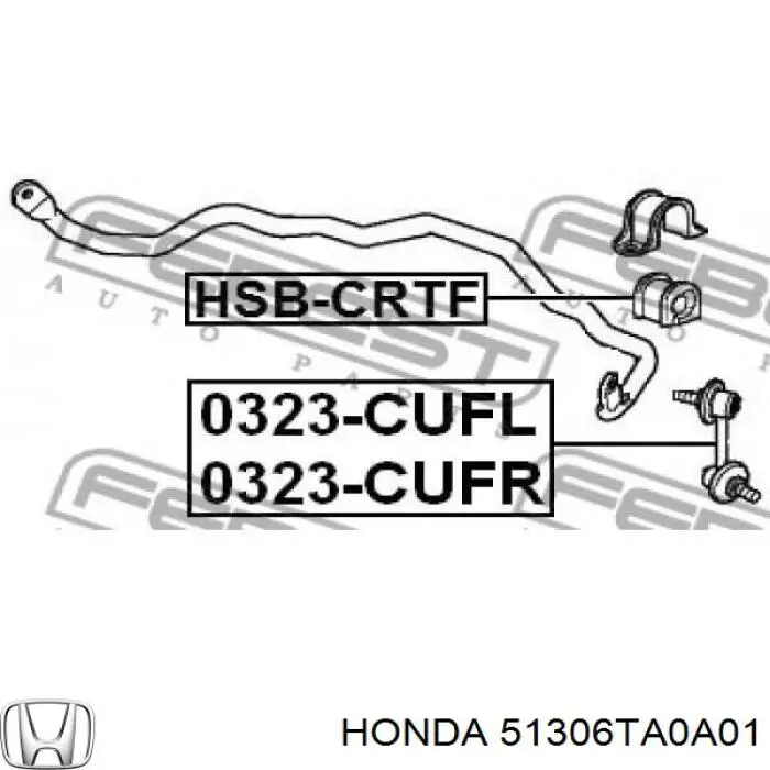 Втулка переднего стабилизатора Honda 51306TA0A01 цена, от 6.33 USD