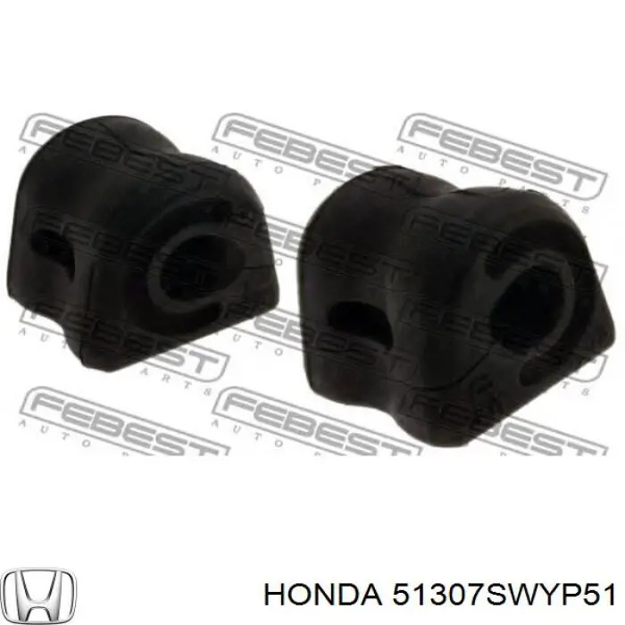 Втулка стабилизатора переднего левая Honda 51307SWYP51 цена, от 9.86 USD