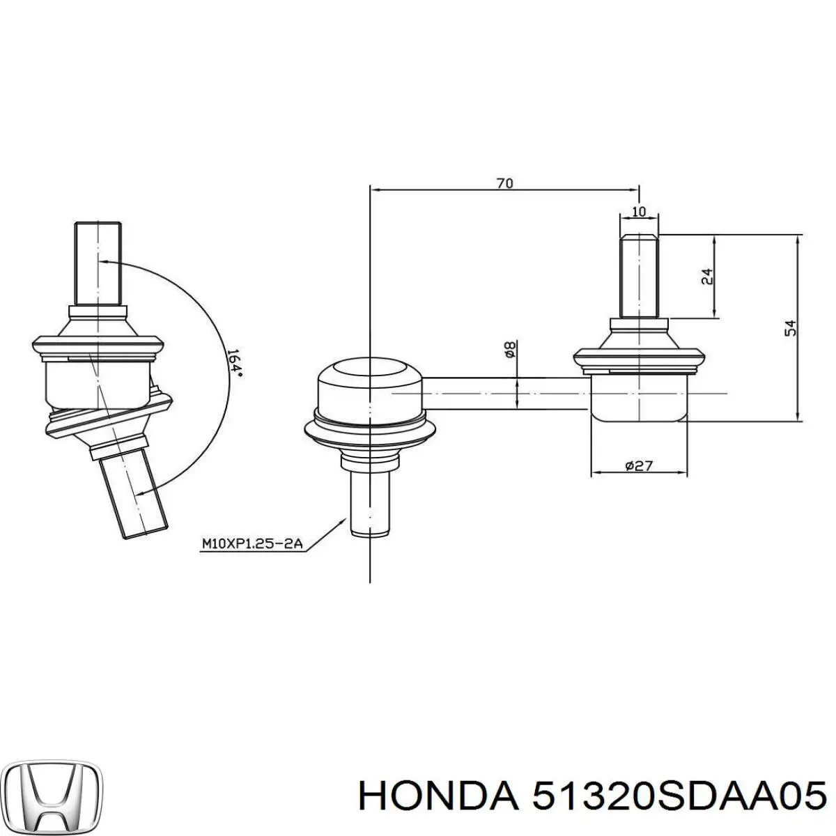 Купить 51320SDAA05 Honda Солдатик стабилизатора, переднего, правый
