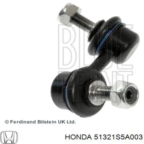 Стойка стабилизатора, переднего, левая Honda 51321S5A003