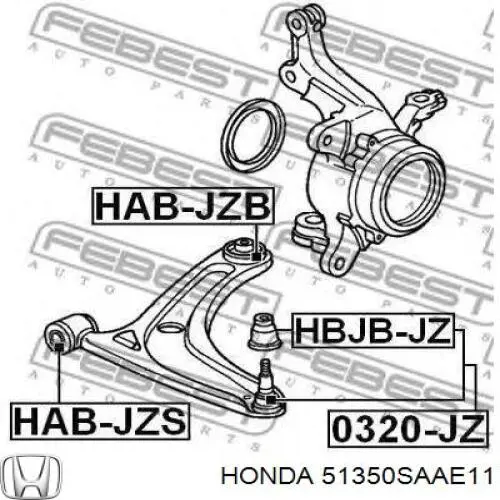 Передний нижний рычаг Honda 51350SAAE11
