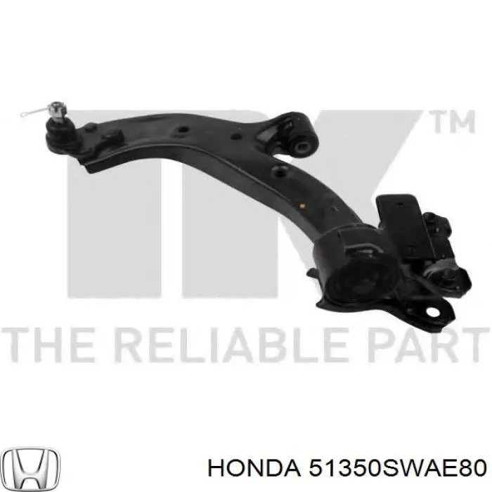 51350SWAE80 Honda Рычаг передней подвески нижний, правый