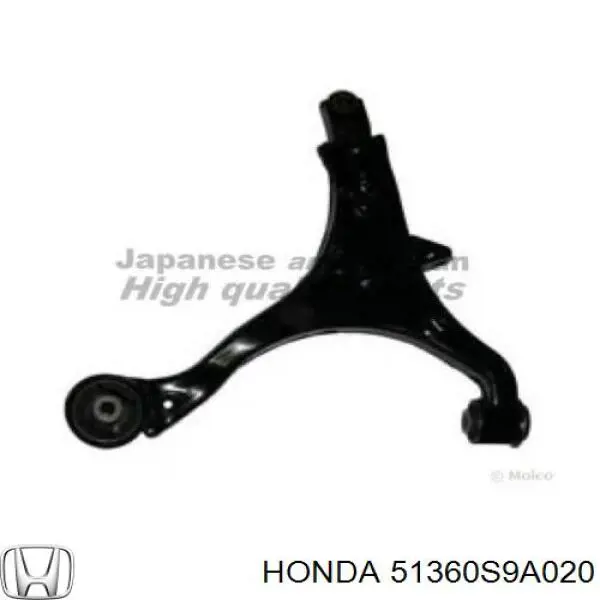 Рычаг передней подвески нижний левый 51360S9A020 Honda