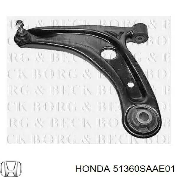 Рычаг передней подвески нижний левый 51360SAAE01 Honda