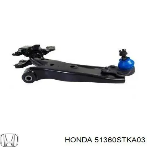 Левый рычаг передней нижней подвески Honda 51360STKA03 цена, от 25.25 USD