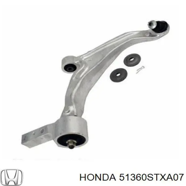 Barra oscilante, suspensión de ruedas delantera, inferior izquierda 51360STXA07 Honda/Acura